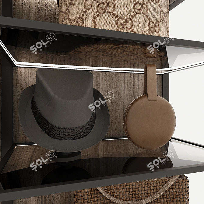 Modern Modular Wardrobe Composition 3D model image 4