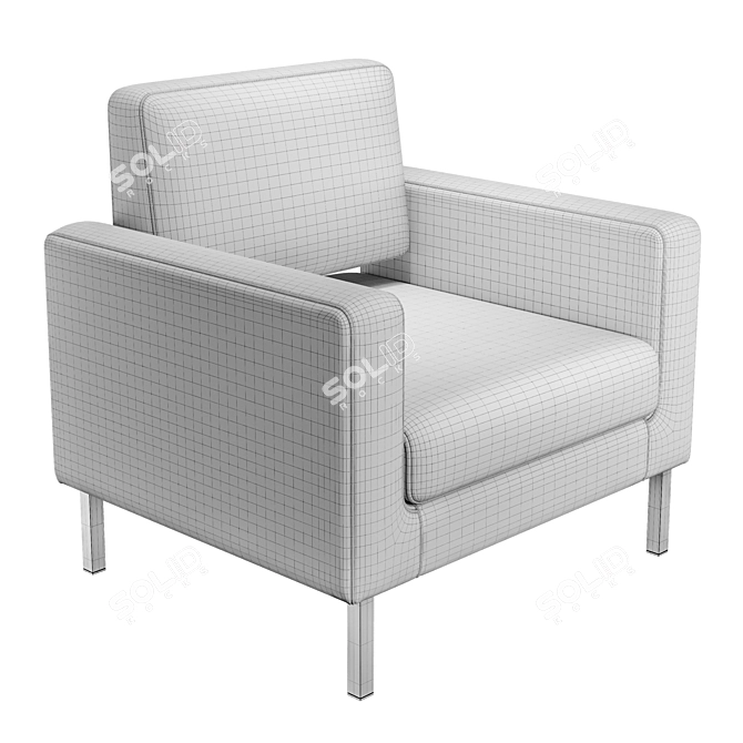 Luxurious Leather Club Chair 3D model image 3