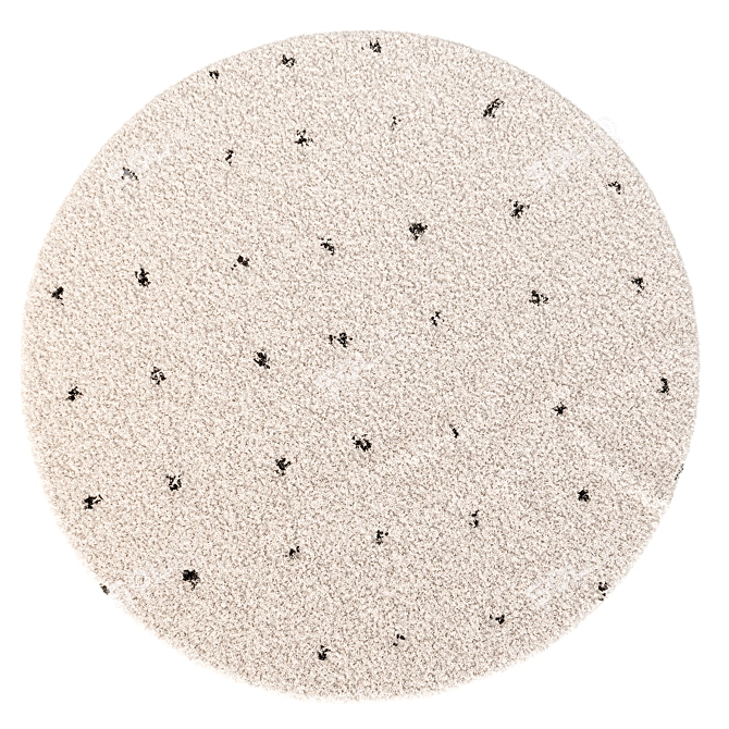 Berber-style Ava Rug, Round 3D model image 1