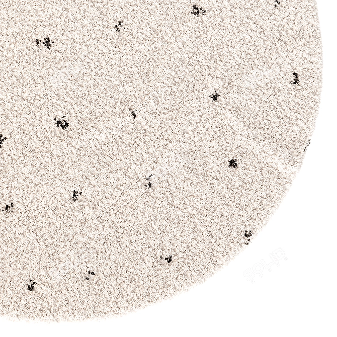 Berber-style Ava Rug, Round 3D model image 2