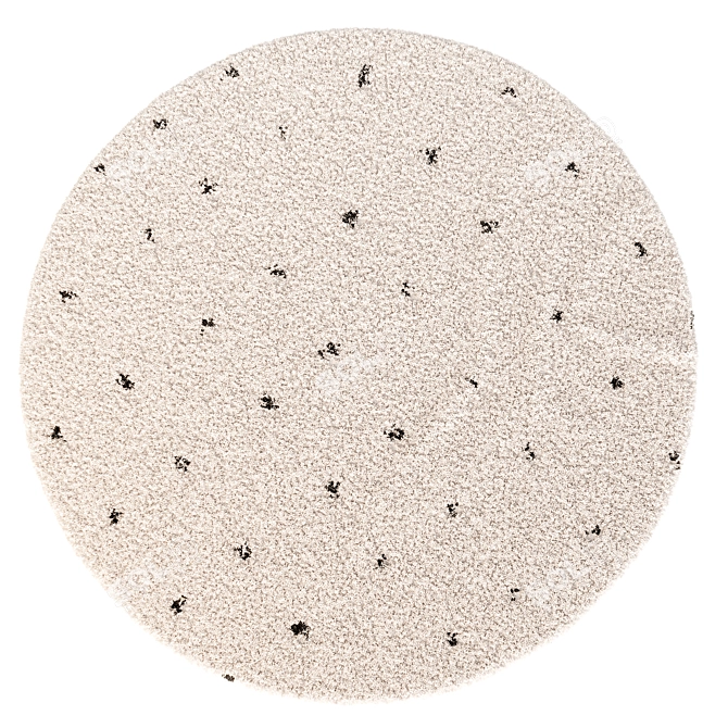 Berber-style Ava Rug, Round 3D model image 5