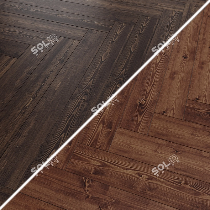 Grand Wood Beige Edging Tiles 3D model image 2