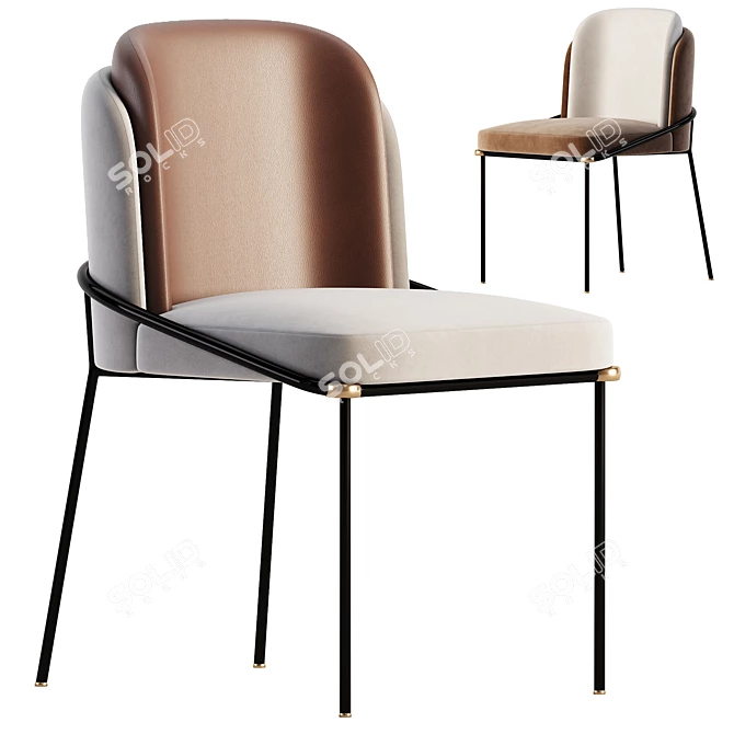 Sleek FIL NOIR Chair Design 3D model image 1