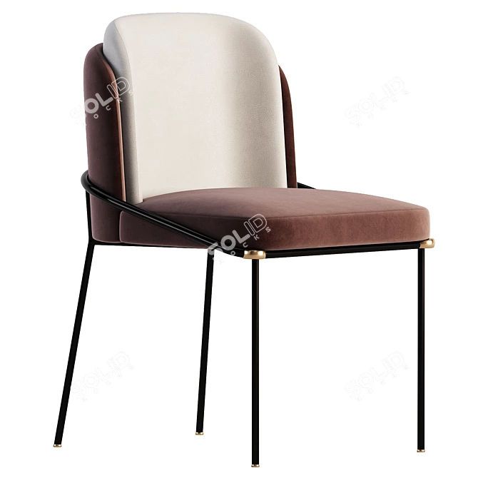 Sleek FIL NOIR Chair Design 3D model image 2