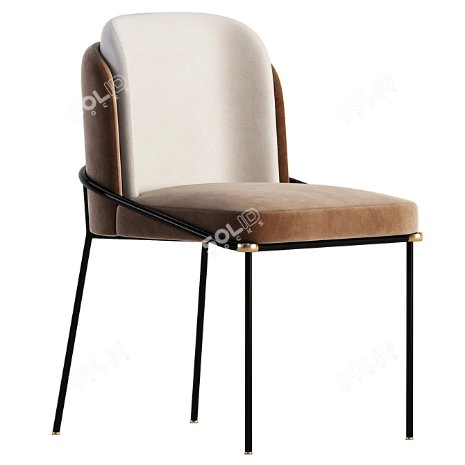 Sleek FIL NOIR Chair Design 3D model image 3