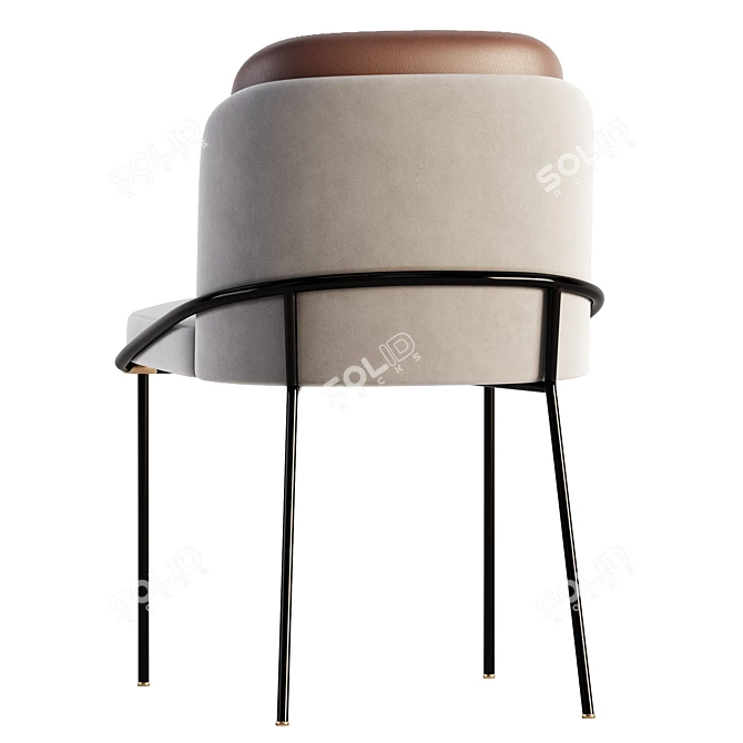 Sleek FIL NOIR Chair Design 3D model image 4