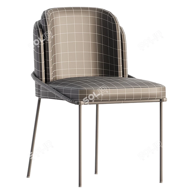 Sleek FIL NOIR Chair Design 3D model image 6