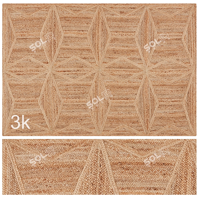 Braided Jute Frame Set 3D model image 1