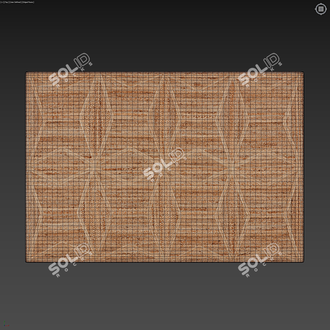 Braided Jute Frame Set 3D model image 4