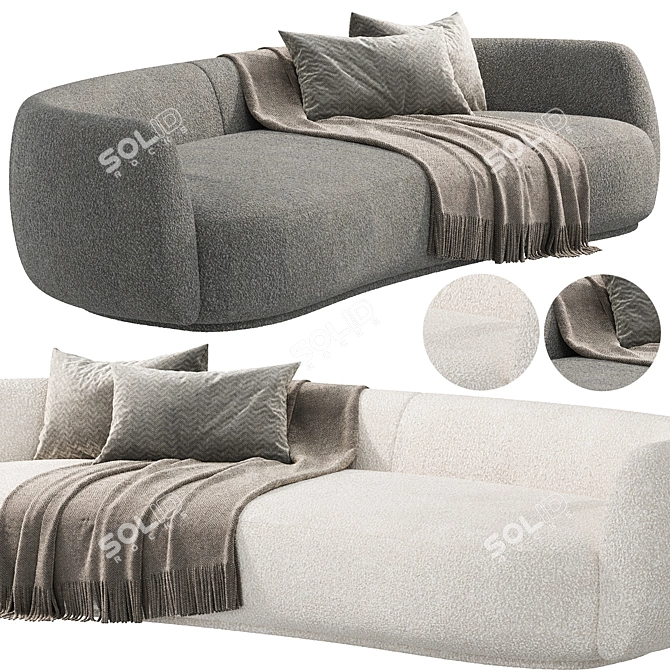 Modern Pacific Sofa by Moroso 3D model image 1