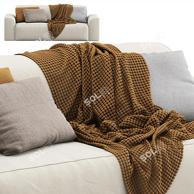  Baivin Soft Light Corner Sofa 3D model image 2