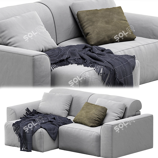  Baivin Soft Light Corner Sofa 3D model image 5