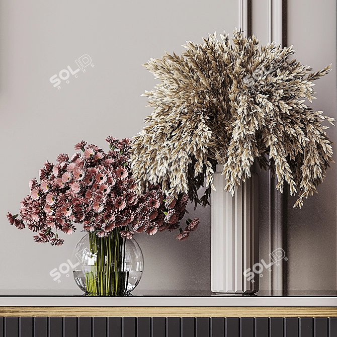 Sleek TV Wall Design - 3dsmax 3D model image 3