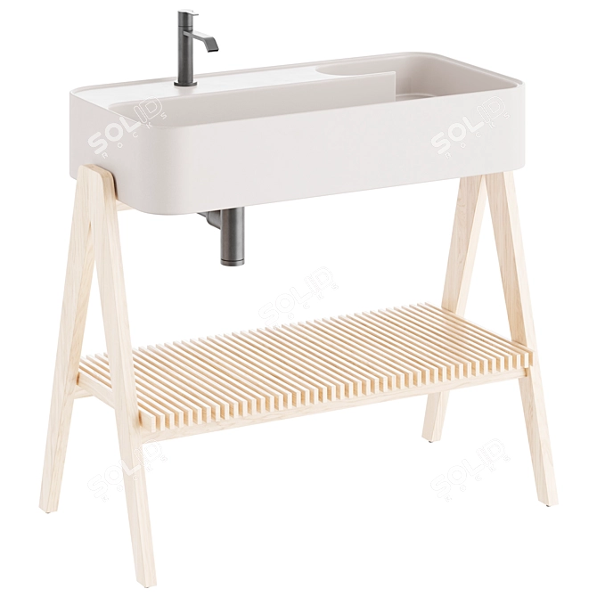 Nik TRAMA Bathroom Vanity Furniture 3D model image 1