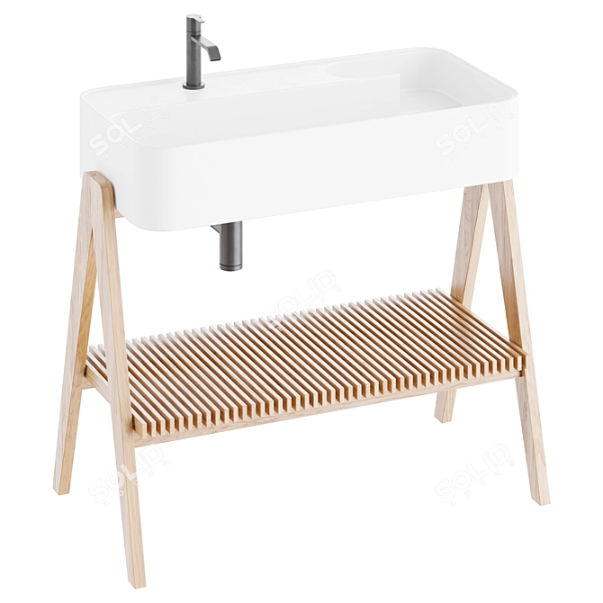 Nik TRAMA Bathroom Vanity Furniture 3D model image 2