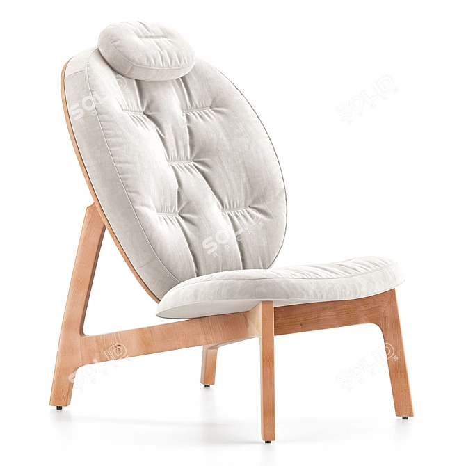 Modern Zenso High Armchair 3D model image 4