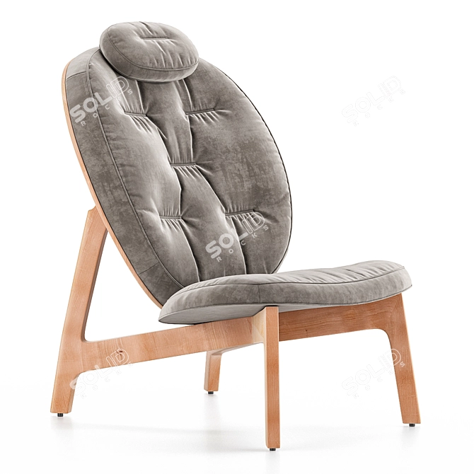 Modern Zenso High Armchair 3D model image 5