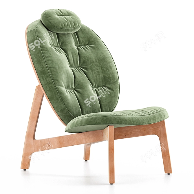 Modern Zenso High Armchair 3D model image 6