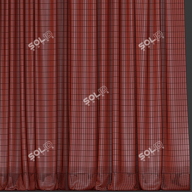 Folded Curtain Design Upgrade 3D model image 5