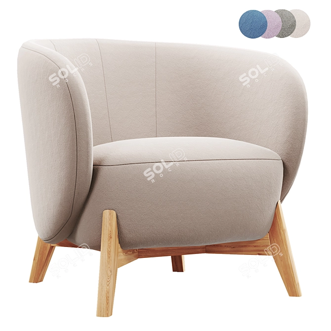 Tilar Textile Chair Soft Comfort 3D model image 1