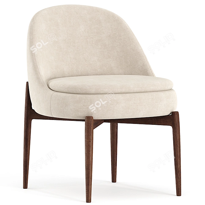 Minotti SENDAI Chair: Modern Design 3D model image 1