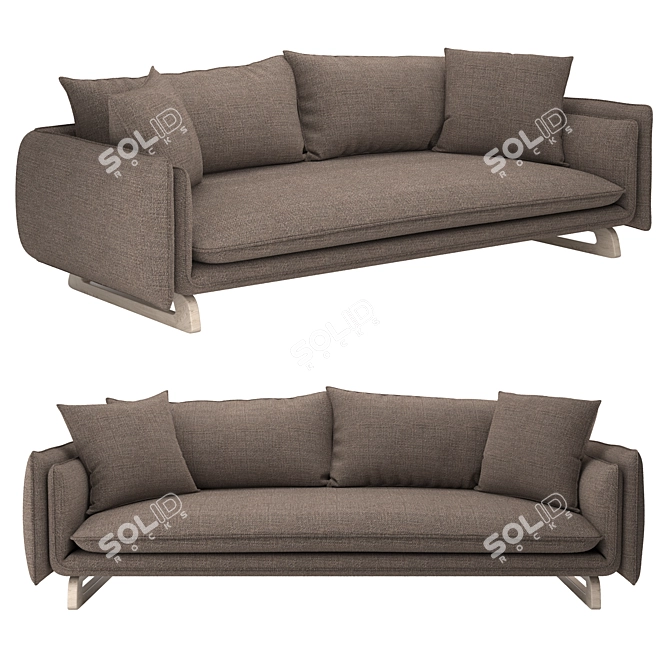 Cozy Deming Pillowback Sofa 3D model image 1