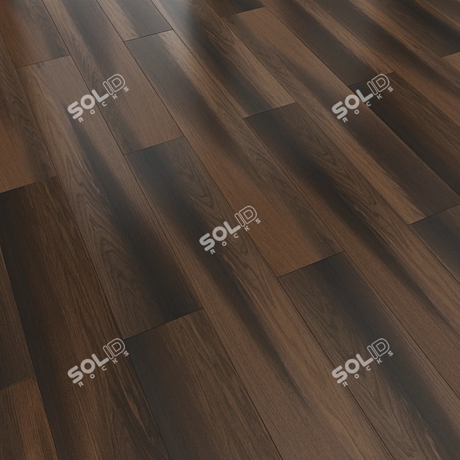 Dark Brown Fossil Wood Tile 3D model image 1