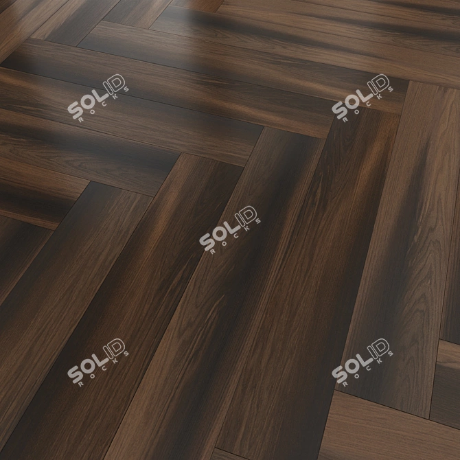 Dark Brown Fossil Wood Tile 3D model image 2