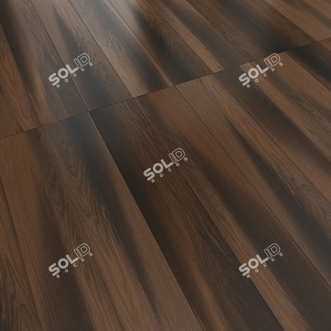 Dark Brown Fossil Wood Tile 3D model image 4