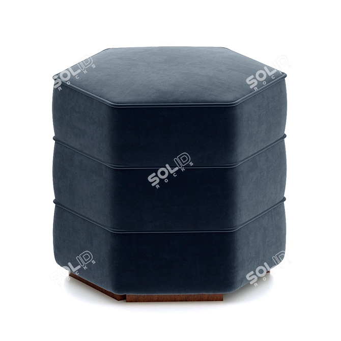 Modern Henri Armchair & Lyla Footstool 3D model image 4