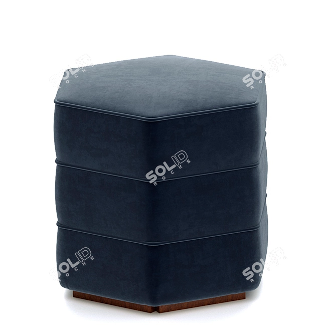Modern Henri Armchair & Lyla Footstool 3D model image 5