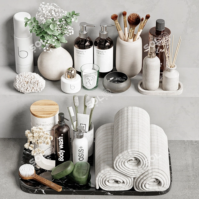 High-Quality Bathroom Accessories Models 3D model image 4