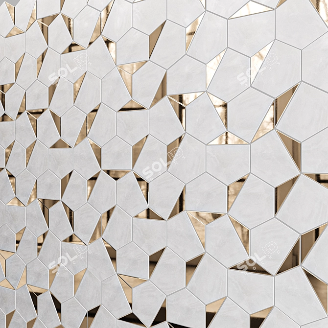 Luxury Triangle Mosaic Tiles 3D model image 1