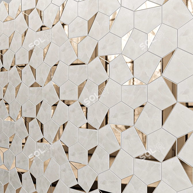 Luxury Triangle Mosaic Tiles 3D model image 2