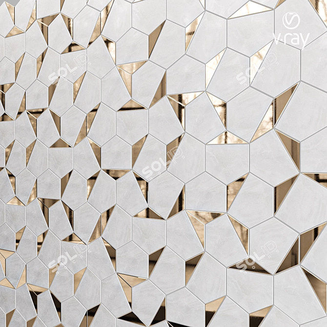 Luxury Triangle Mosaic Tiles 3D model image 4