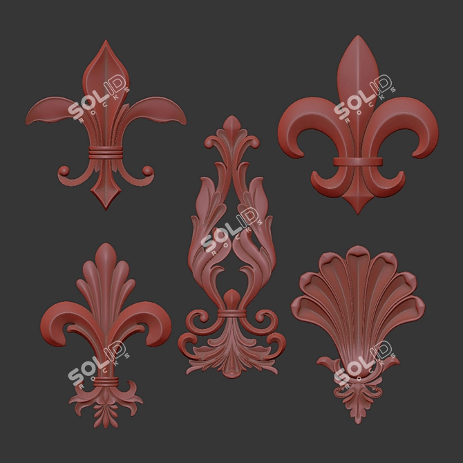 Modern 3D Ornament Design Kit 3D model image 7