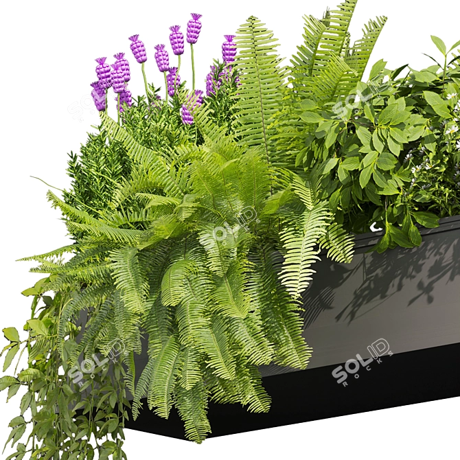 Premium Indoor Balcony Plant Collection 3D model image 4