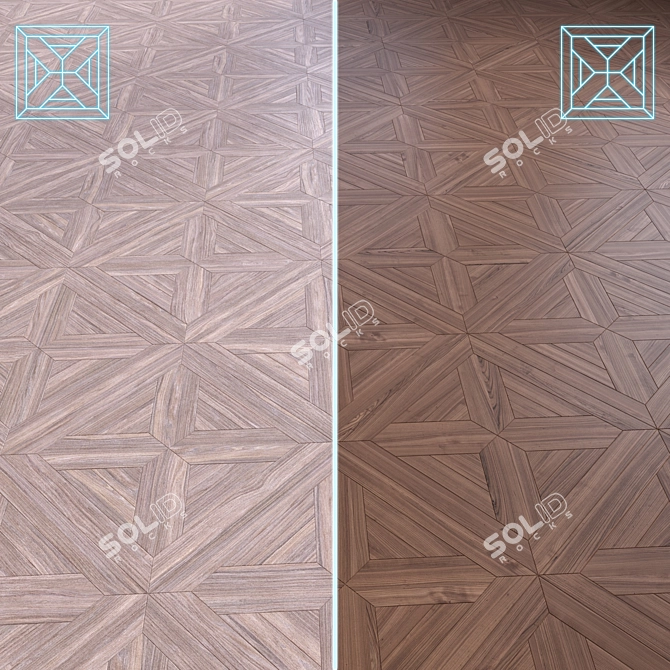 Versatile 3D Wooden Flooring Model 3D model image 1