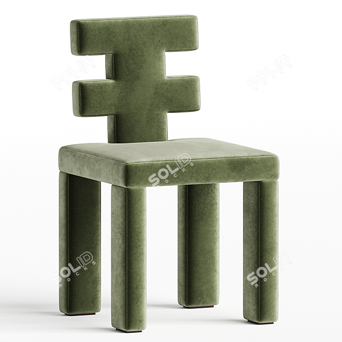 Modern H Chair by Estudio Persona 3D model image 1