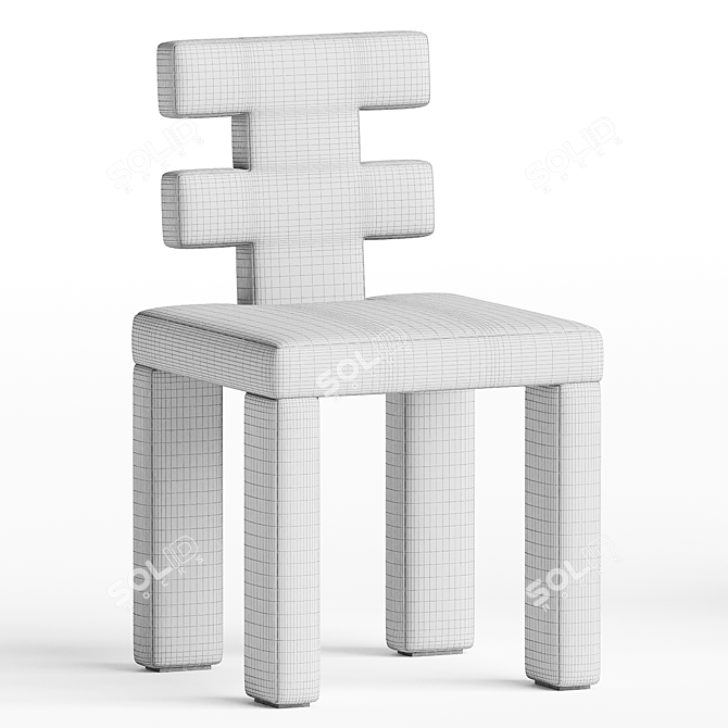 Modern H Chair by Estudio Persona 3D model image 2