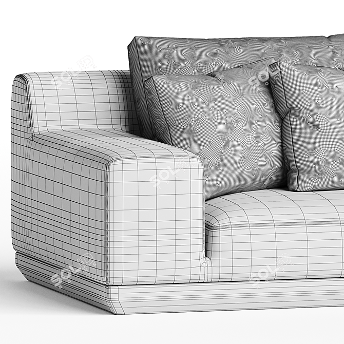 Stylish and Comfortable Alba Sofa 3D model image 3