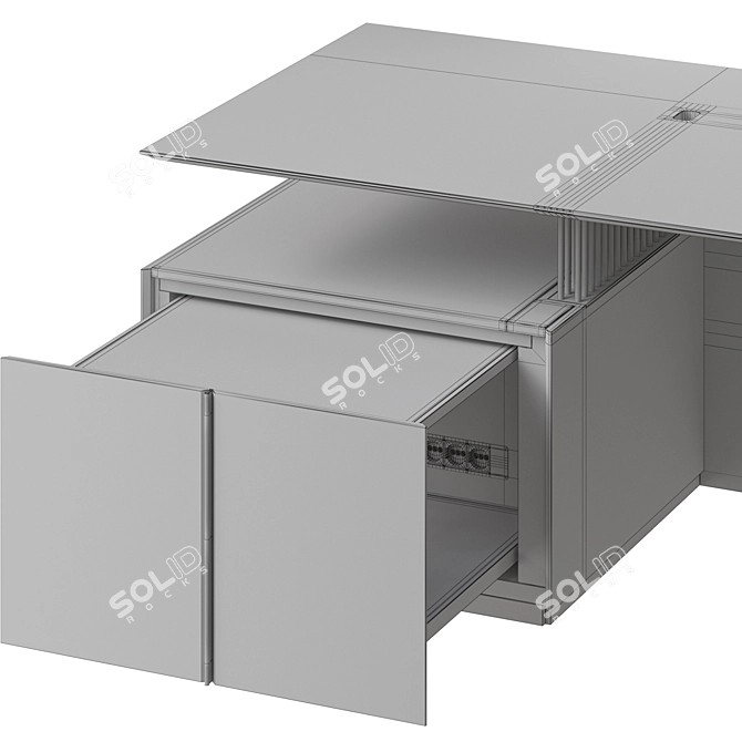 Modern Giorgetti G Code Desk 3D model image 4