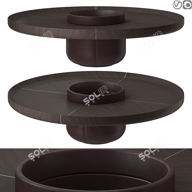 Modern Geometric Giorgetti Ray Table 3D model image 1