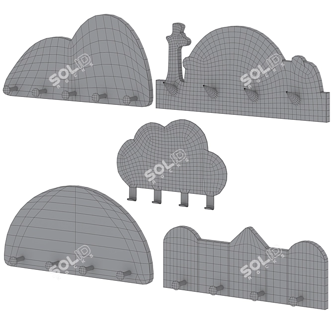 Stylish Bloomingville Coat Racks 3D model image 7