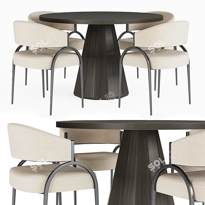 Sleek Seren Entry and Bahati Chair 3D model image 1