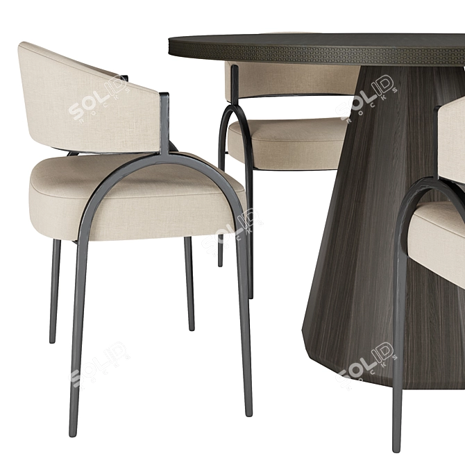Sleek Seren Entry and Bahati Chair 3D model image 2