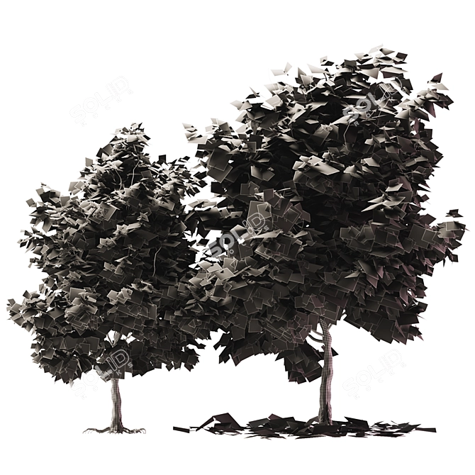 Rustic Maple Tree Decor 3D model image 5
