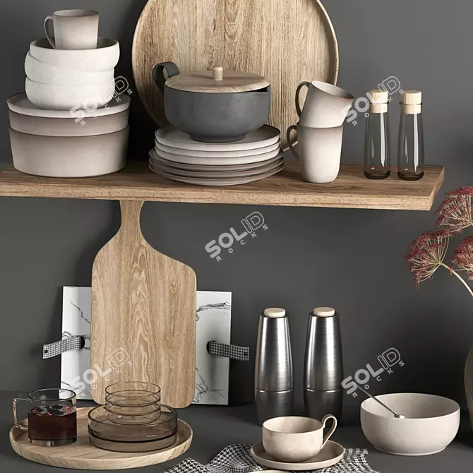 V-Ray Kitchen Accessories Set 3D model image 4