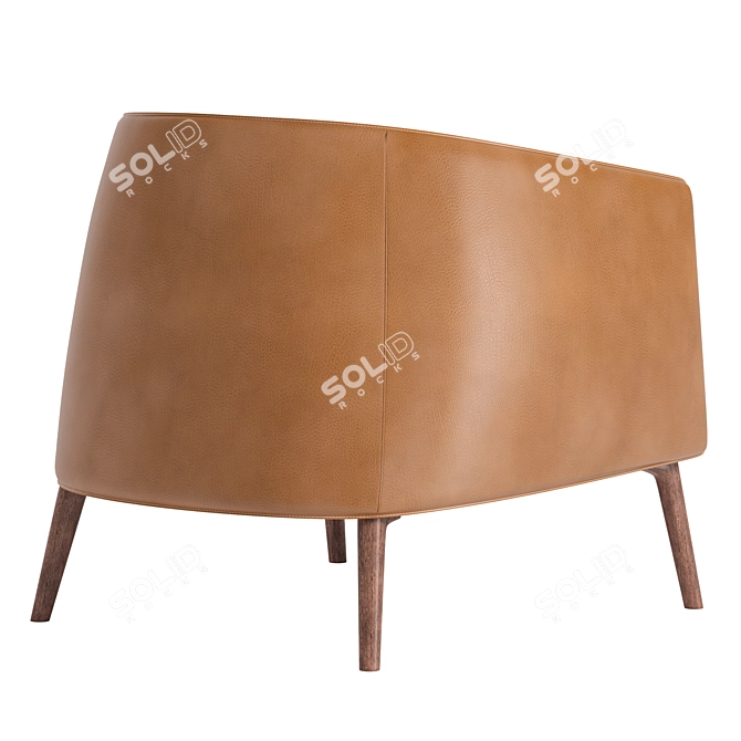 Sleek Modern Armchair 2017 Model 3D model image 2