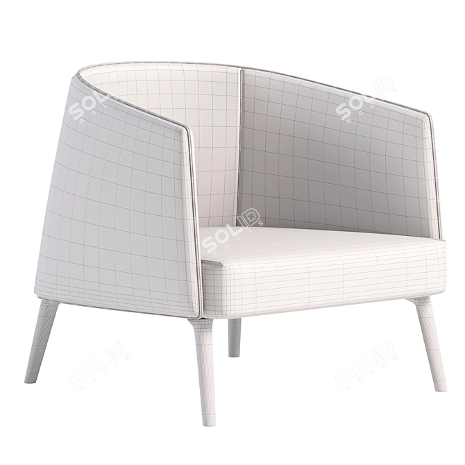 Sleek Modern Armchair 2017 Model 3D model image 4